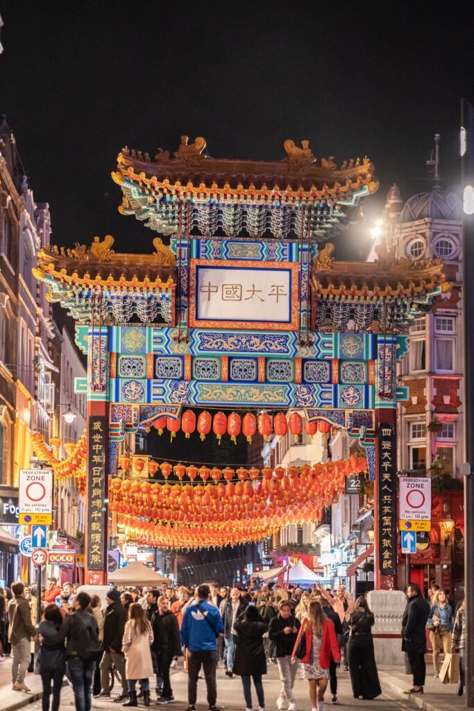 China Town nocą w Londynie