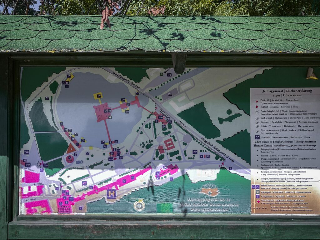 Mapa jeziora Heviz