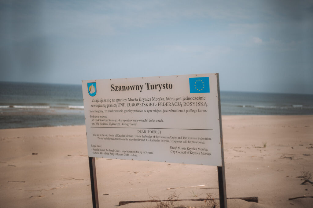 R10, wybrzeże Bałtyku rowerem, granica