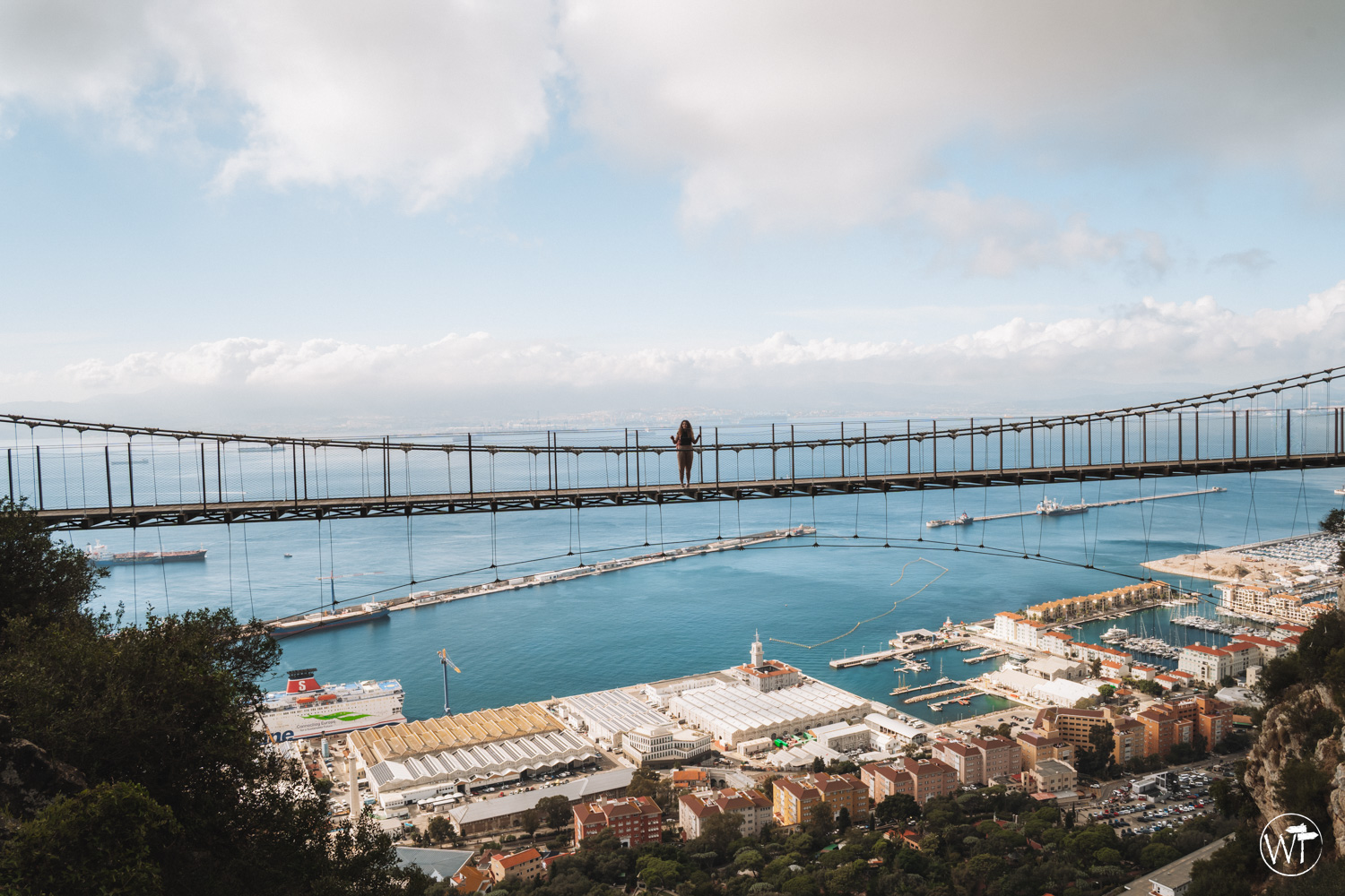 Winsor bridge, Gibraltar wiszący most